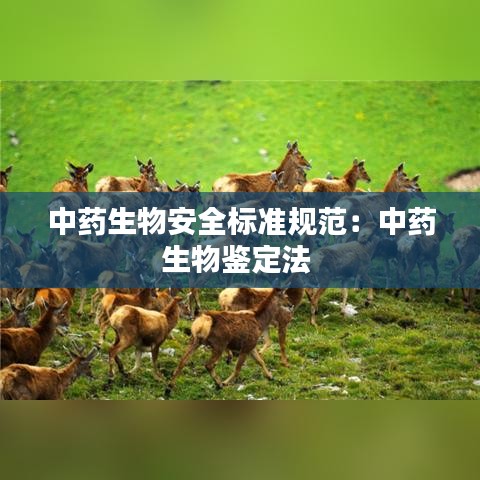 中药生物安全标准规范：中药生物鉴定法 