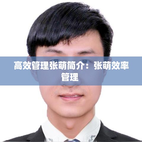 高效管理张萌简介：张萌效率管理 