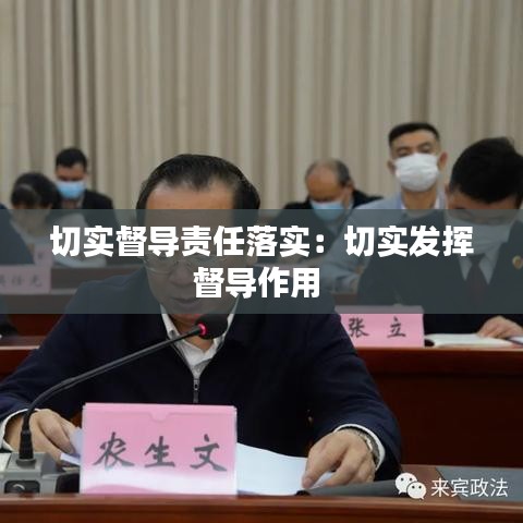 切实督导责任落实：切实发挥督导作用 