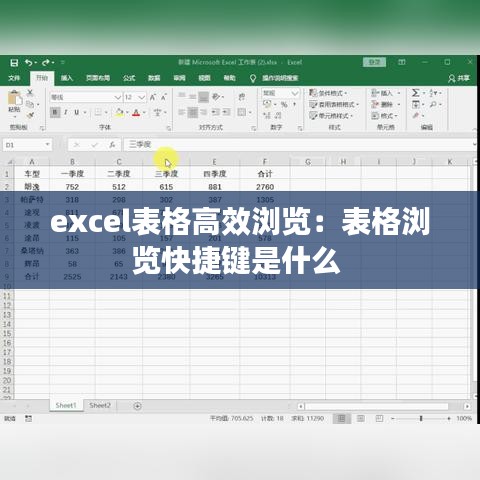 excel表格高效浏览：表格浏览快捷键是什么 