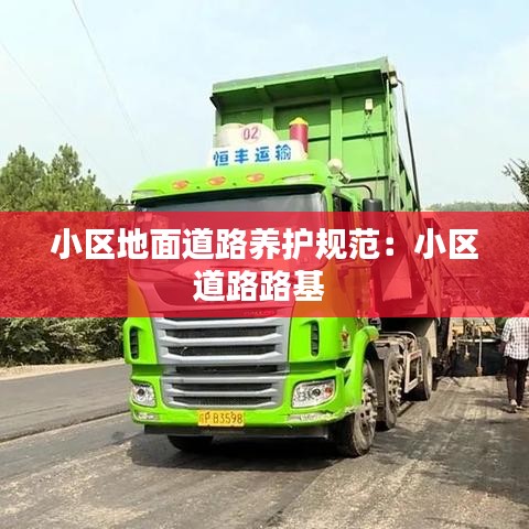 小区地面道路养护规范：小区道路路基 