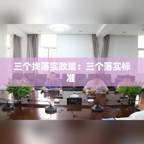 三个找落实政策：三个落实标准 