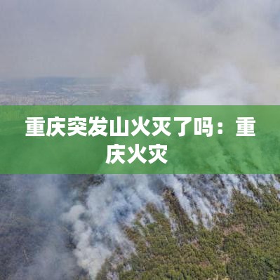 重庆突发山火灭了吗：重庆火灾 