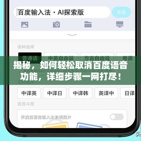 揭秘，如何轻松取消百度语音功能，详细步骤一网打尽！