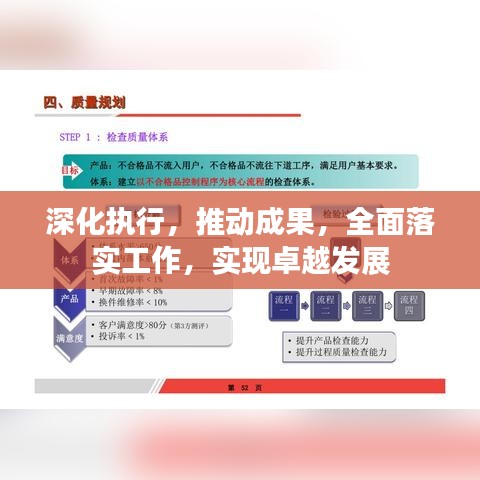 深化执行，推动成果，全面落实工作，实现卓越发展