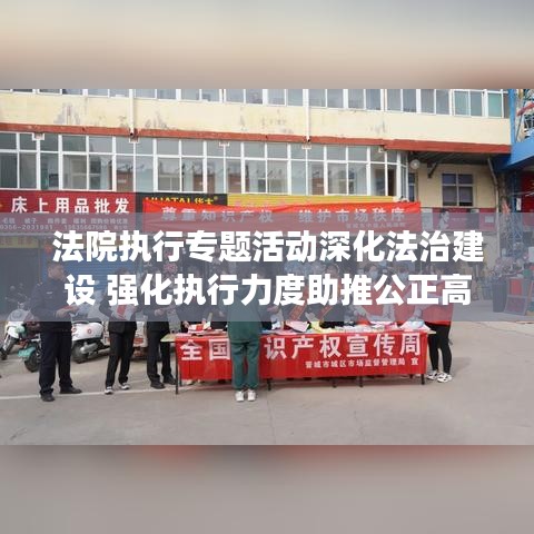 法院执行专题活动深化法治建设 强化执行力度助推公正高效司法