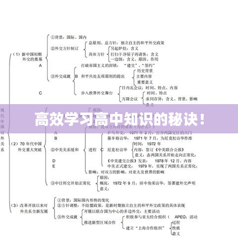 高效学习高中知识的秘诀！
